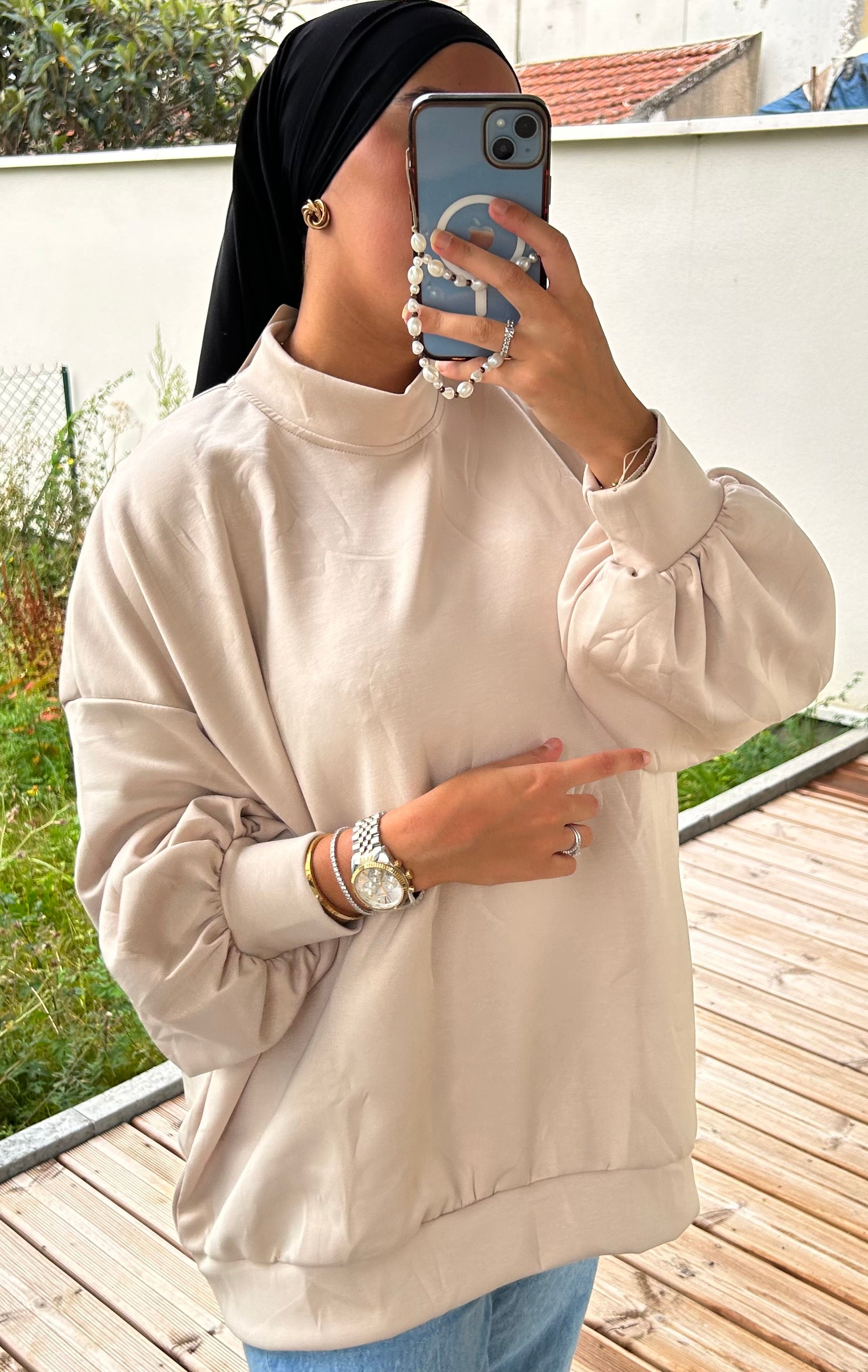 Pull BOUFFY beige