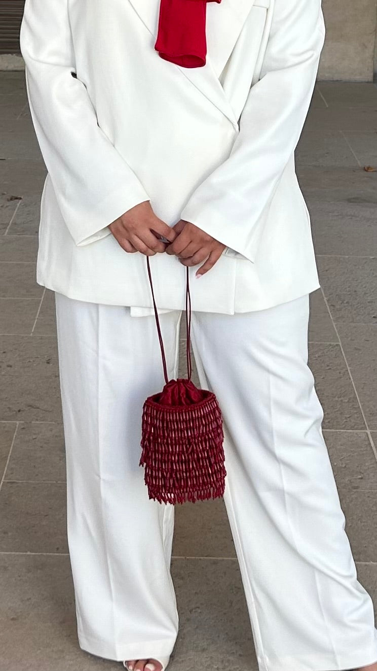 PANTALON IVOIRE BLANC