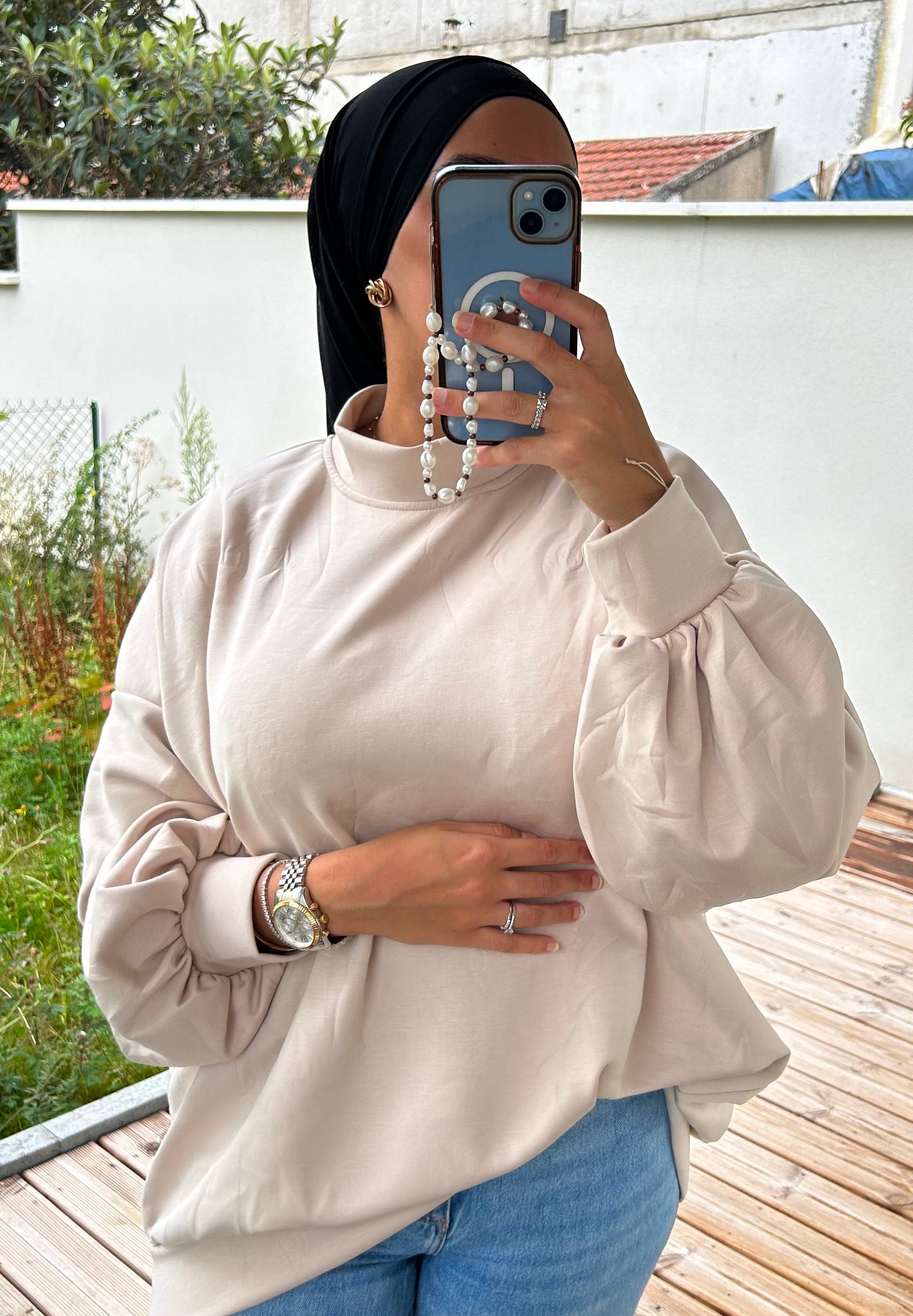 Pull BOUFFY beige