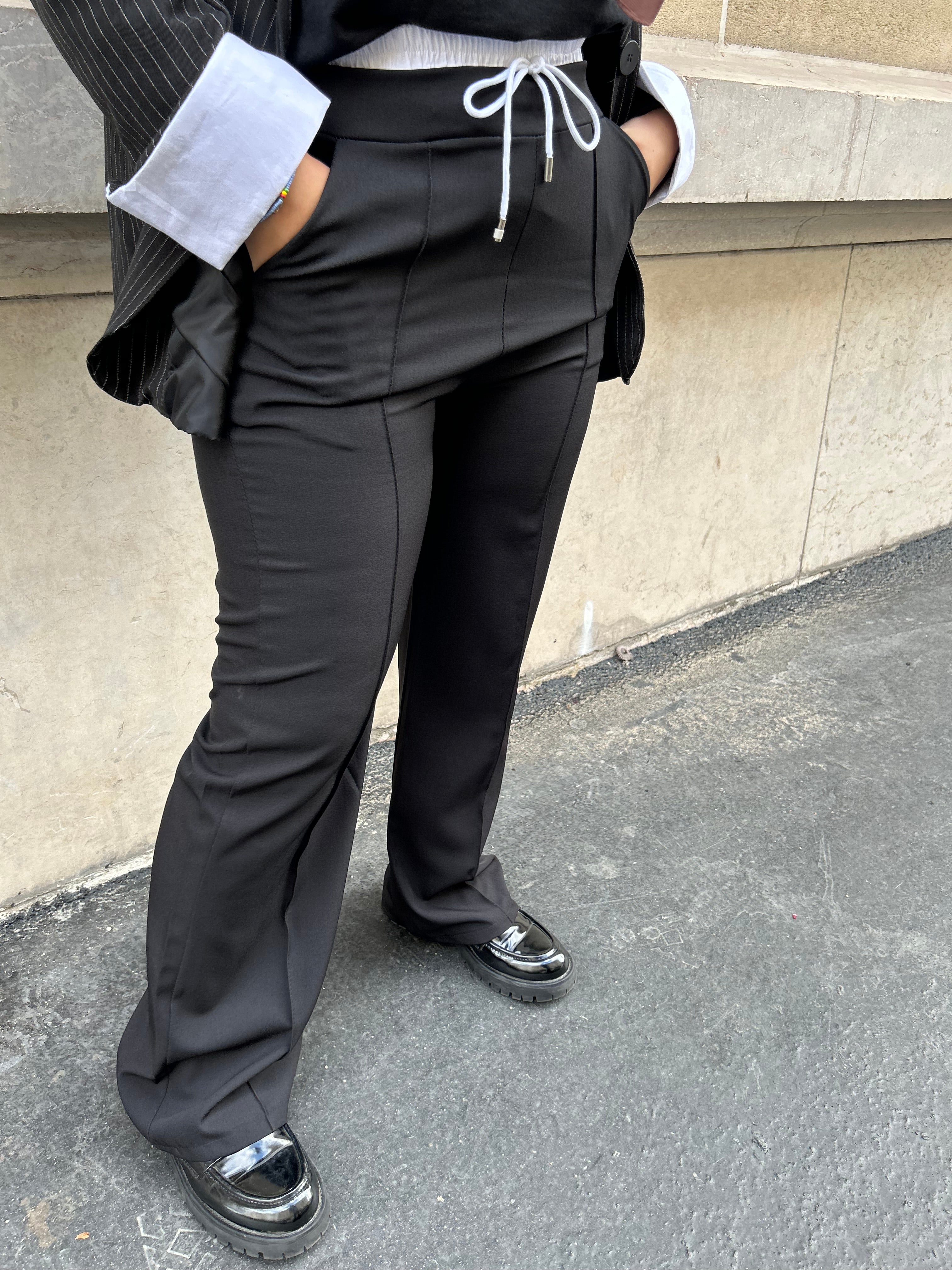 PANTALON TAILLEUR - NOIR