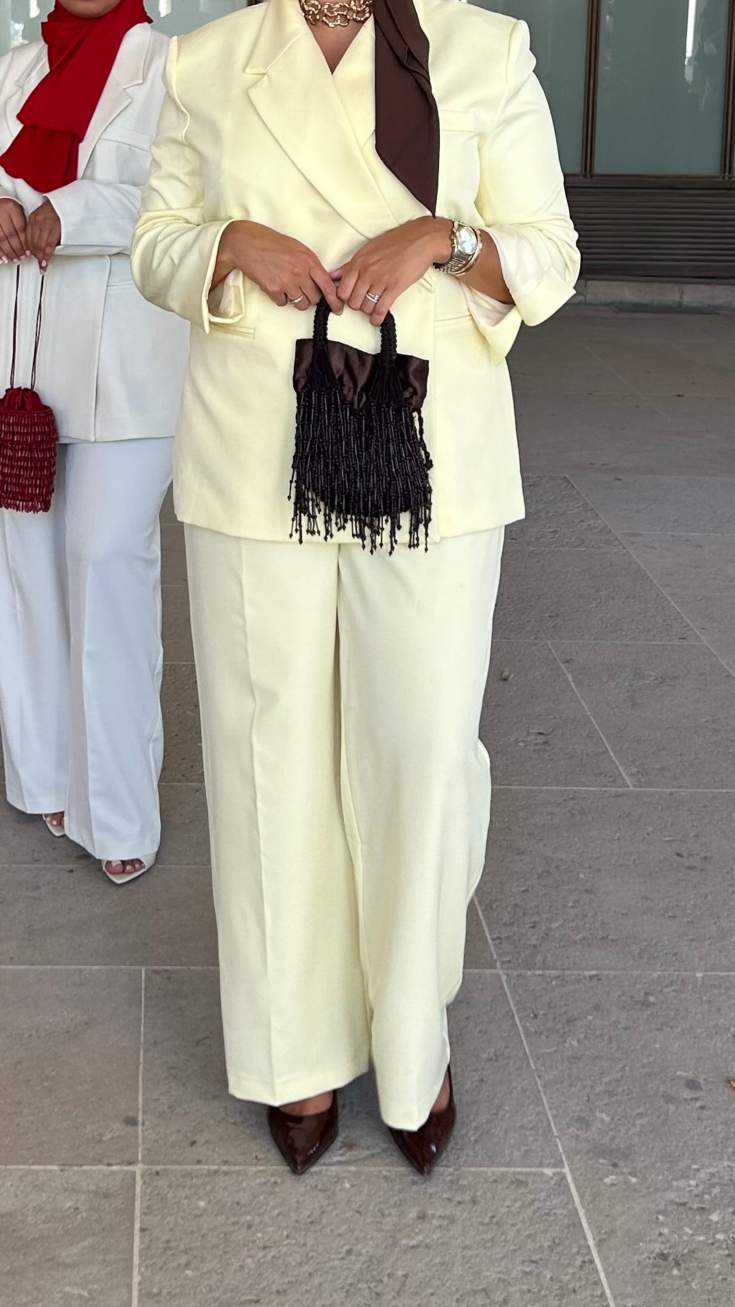 PANTALON IVOIRE JAUNE BEURRE