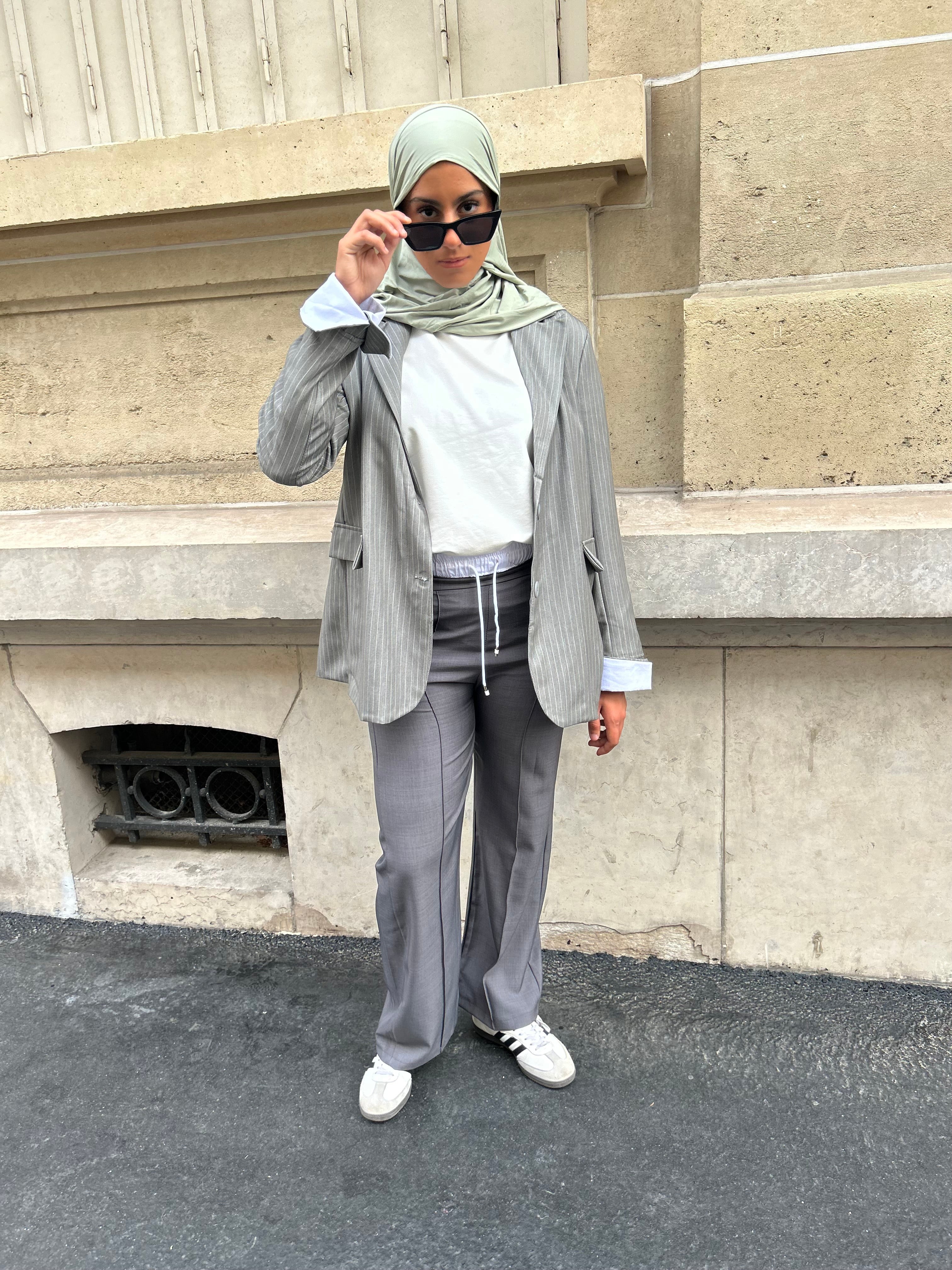 PANTALON TAILLEUR - GRIS