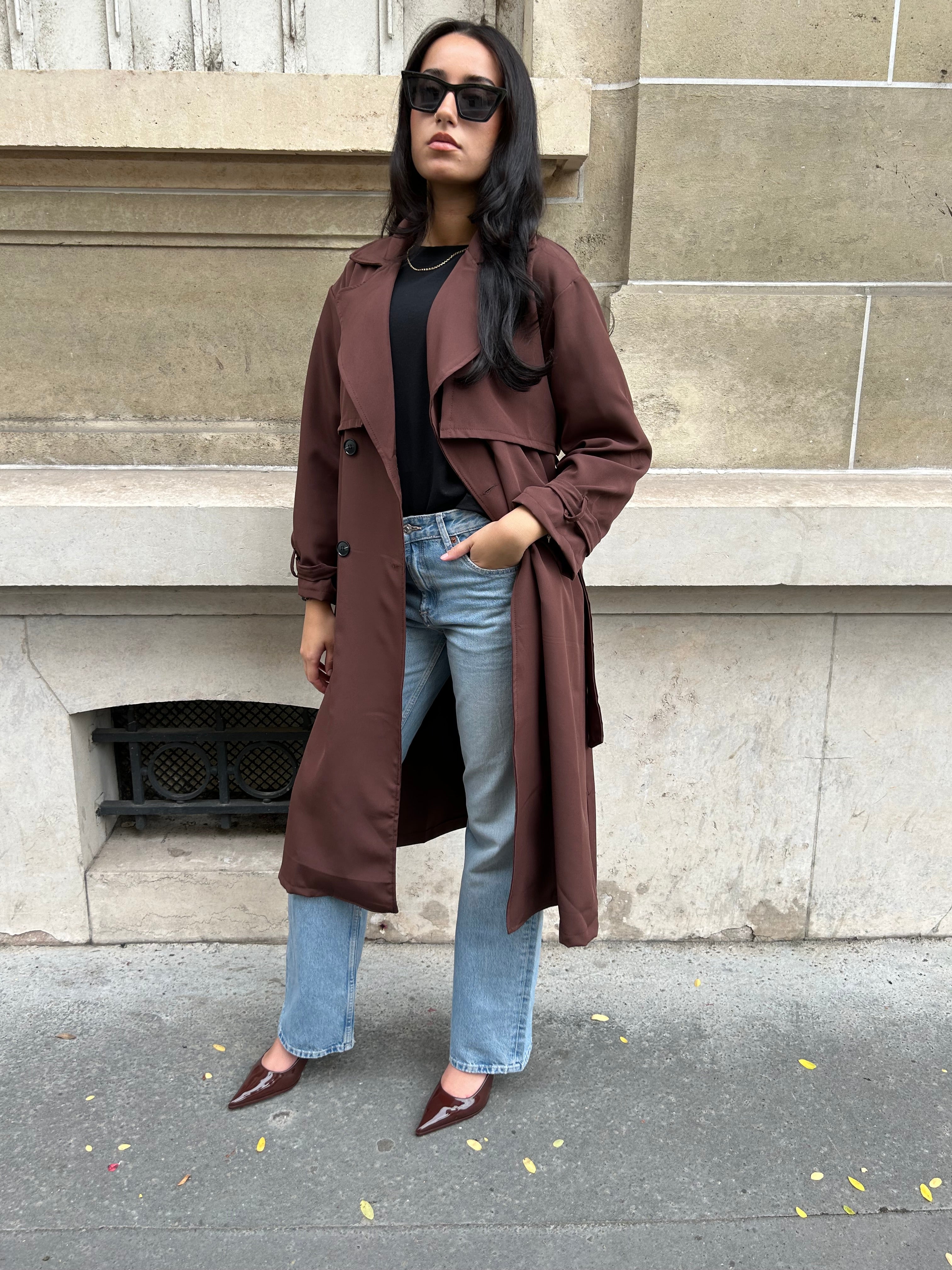 TRENCH - MARRON CHOCOLAT