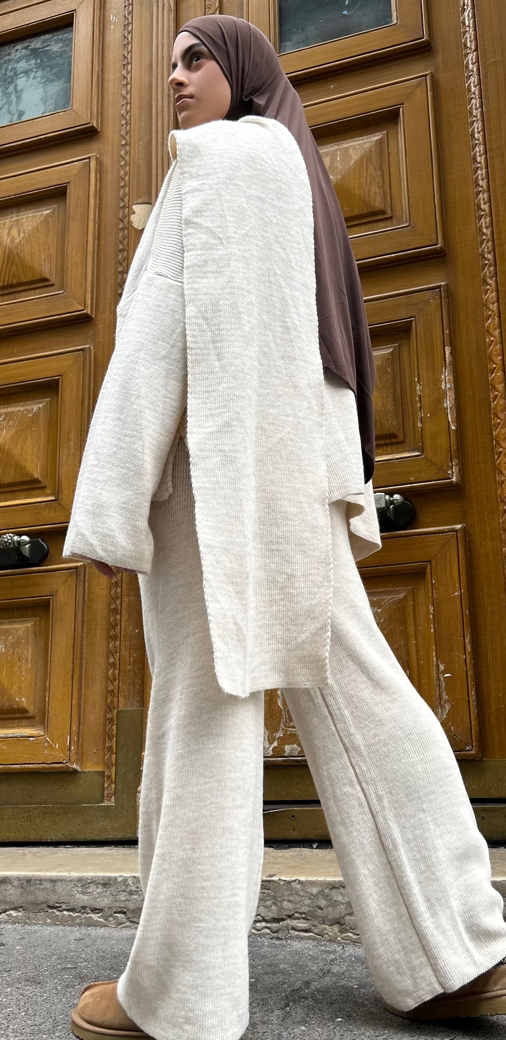 ENSEMBLE ECHARPE - BEIGE