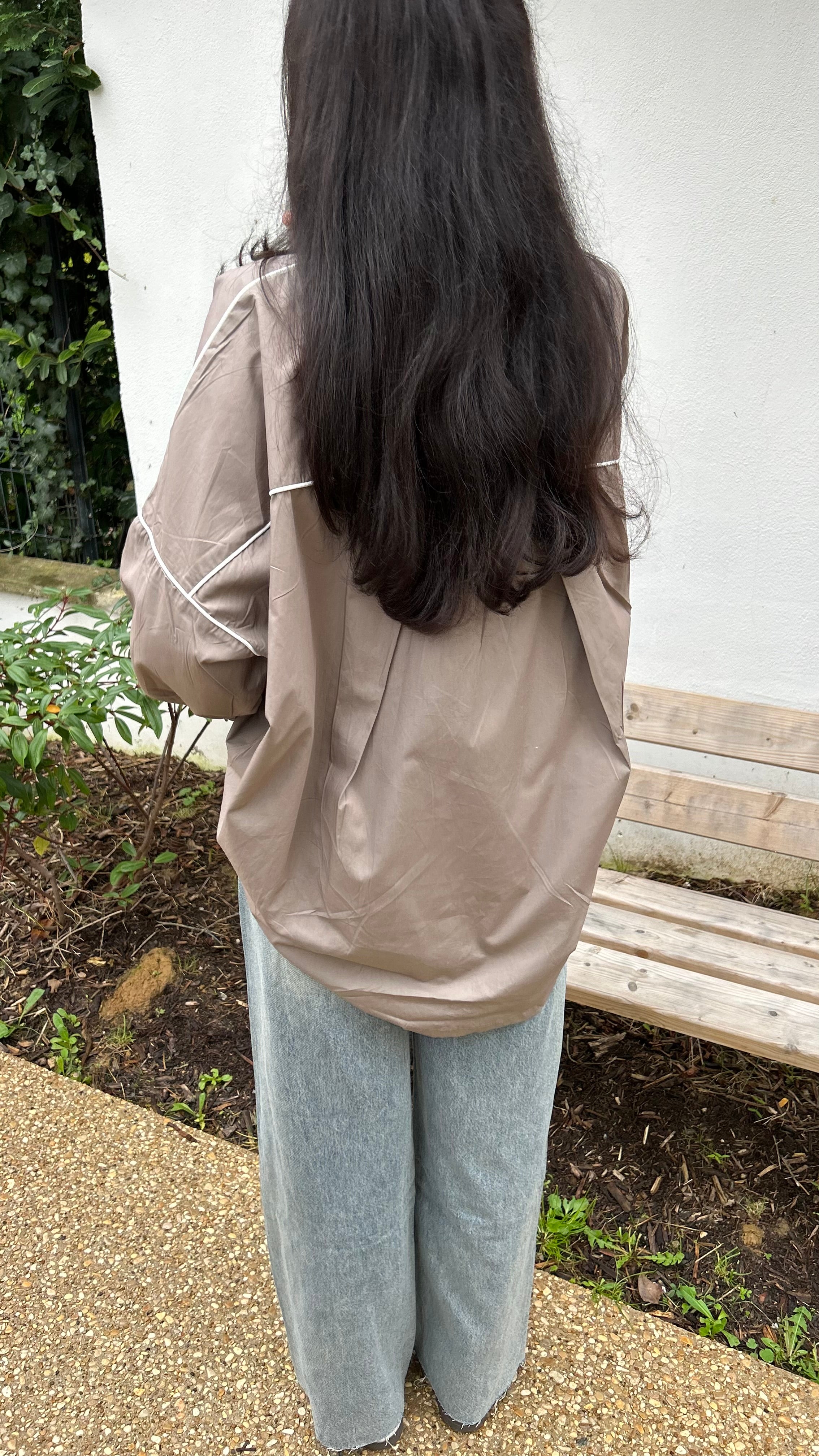 CHEMISE OVERLINE - GREIGE