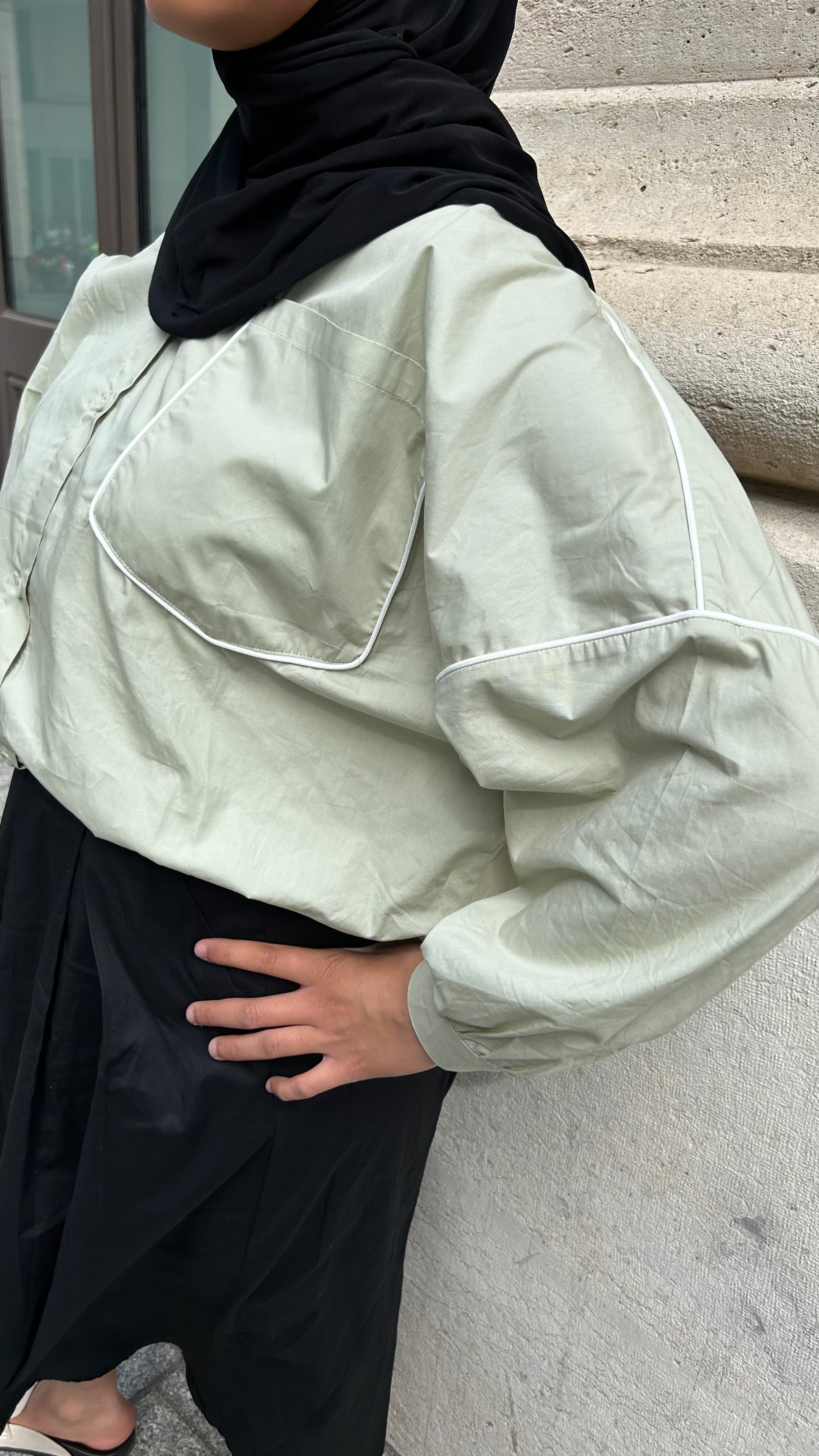 CHEMISE OVERLINE - VERT D’EAU