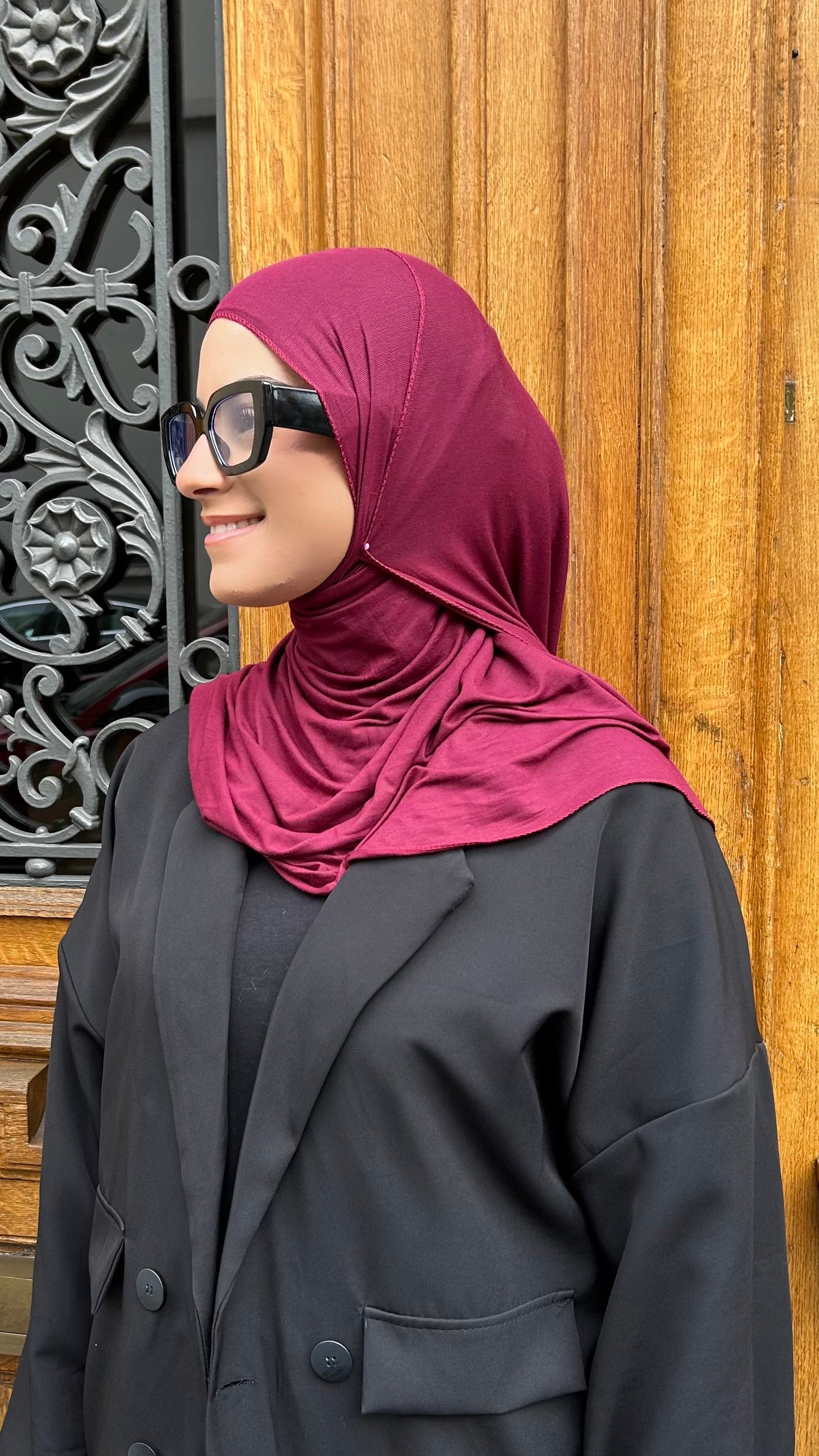 HIJAB JERSEY - BORDEAU