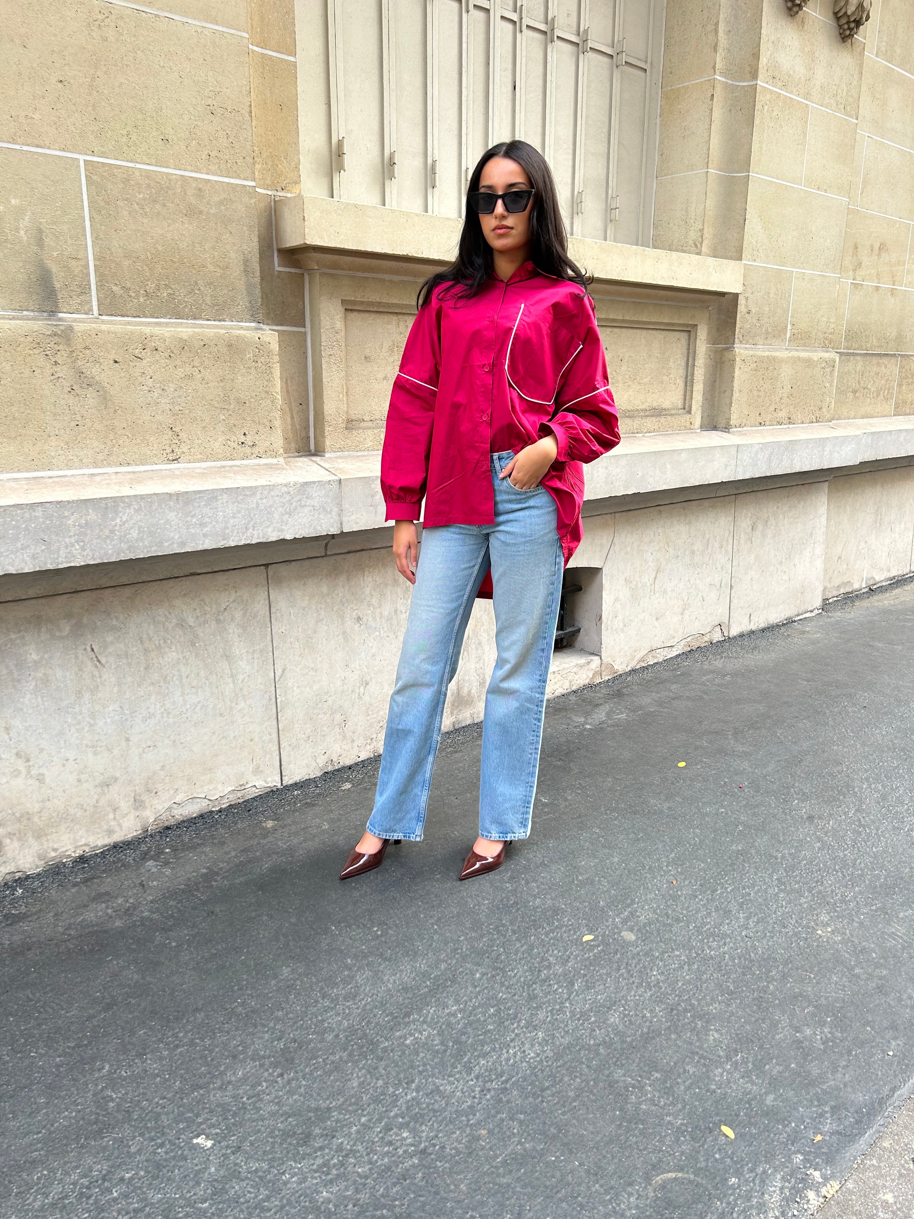 CHEMISE OVERLINE - BORDEAUX