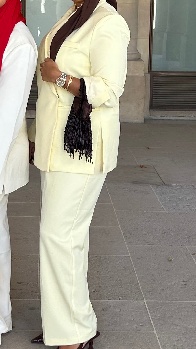 PANTALON IVOIRE JAUNE BEURRE